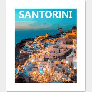 Santorini Posters and Art